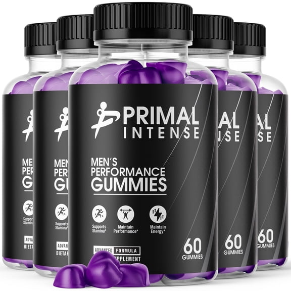 Primal Intense Male Gummies Advanced Formula All Natural Vitamin Supplement PrimalIntense (5 Pack)