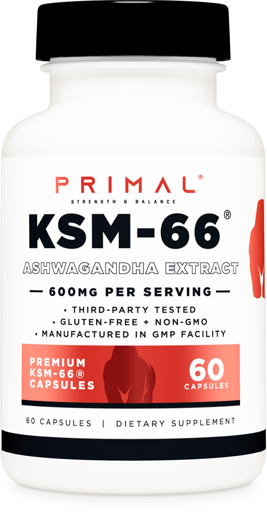 Physician's Choice KSM 66 Ashwagandha Capsules, 1000mg, 60 Ct