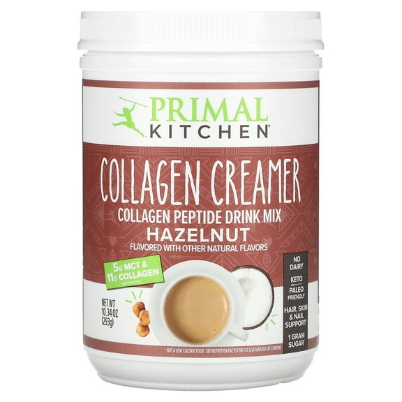 Primal Kitchen Collagen Creamer, Hazelnut, 10.34 oz (293 g)