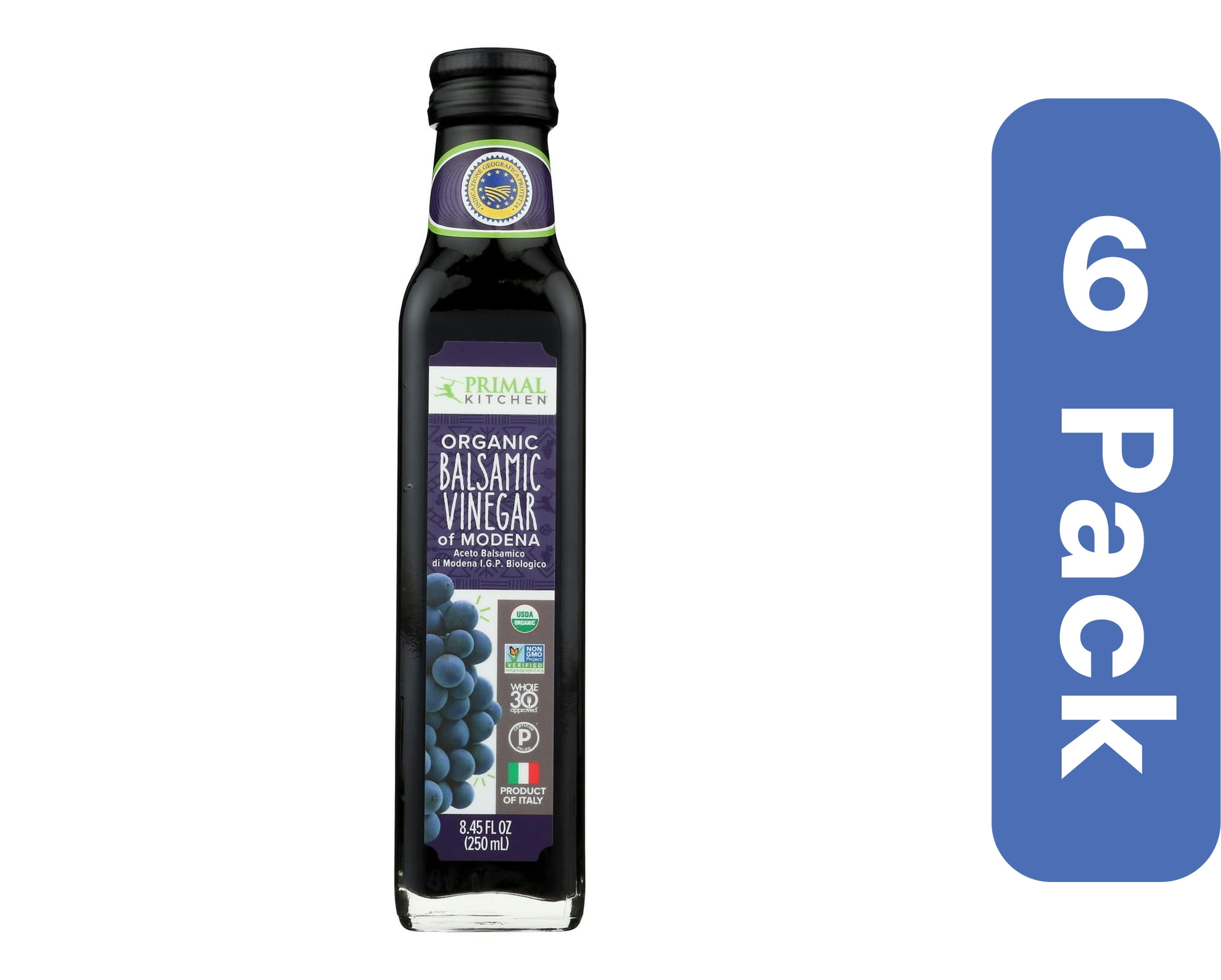 Primal Kitchen Balsamic Vinegar Organic 8.45 oz (Pack Of 6)