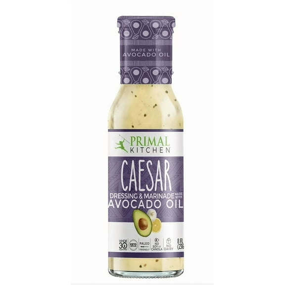 Primal Kitchen Caesar Dressing & Marinade 8 fl oz (Pack of 2)