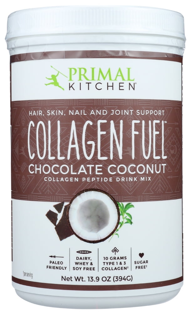 Primal Kitchen Collagen Fuel Protein Mix, Chocolate Coconut, Supports Healthy Hair, Skin, and Nails ,13.9 ounce