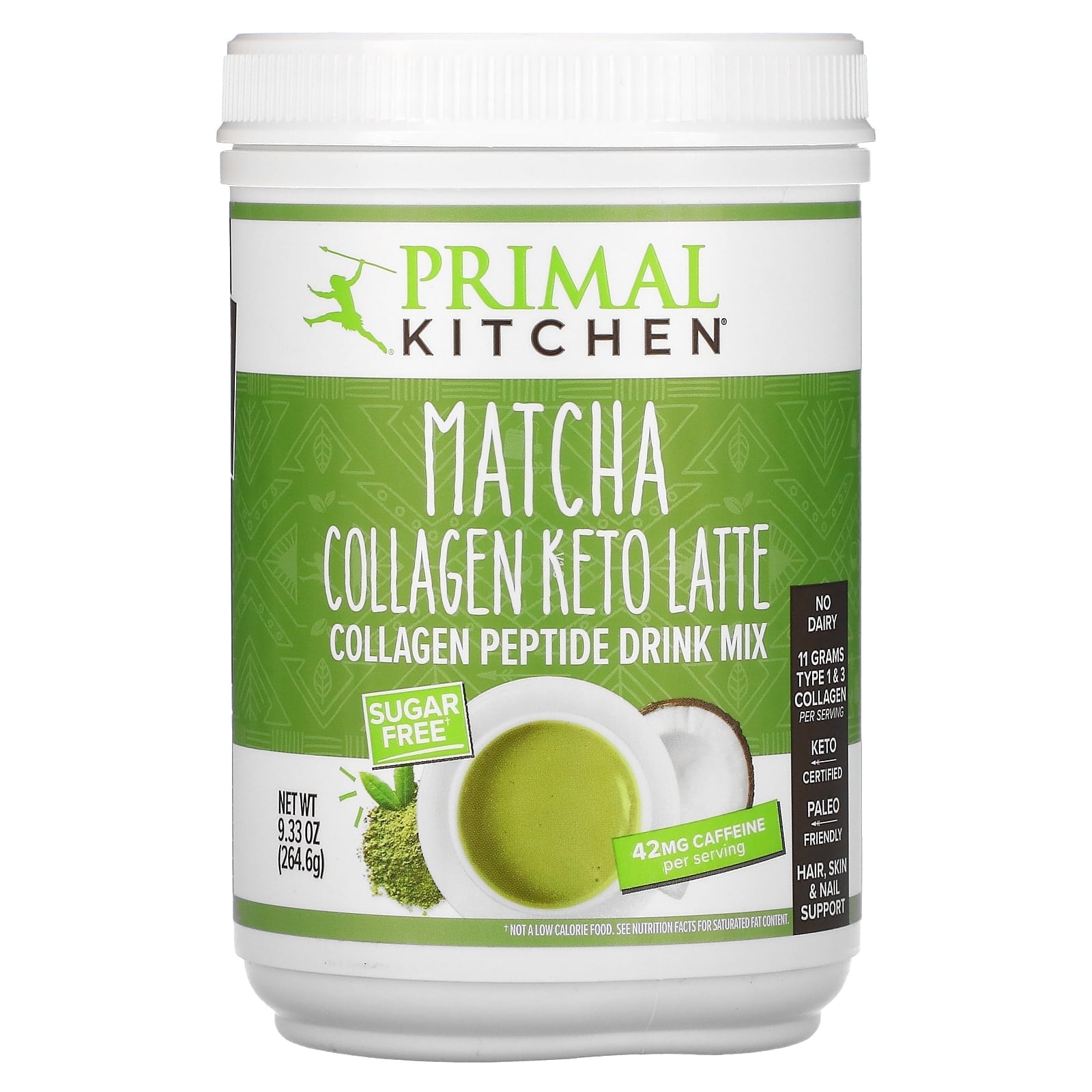 Walmart discount codes: Primal Kitchen Keto Collagen Protein Powder, Sugar Free Matcha Latte Drink Mix, 9.33 oz