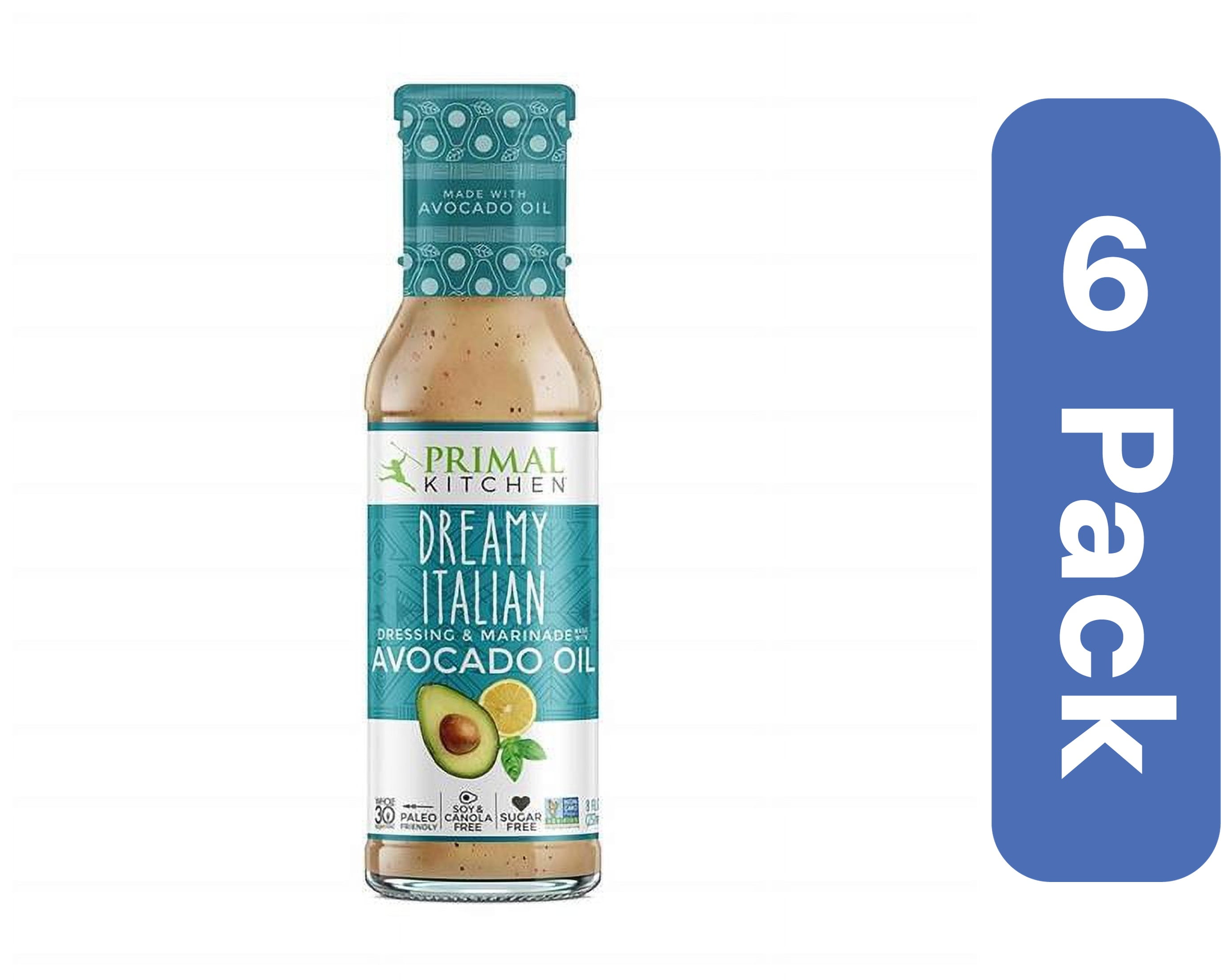 Primal Kitchen  Dairy Free Italian Avocado Oil Dressing, 8 fl. oz - Pack of 6