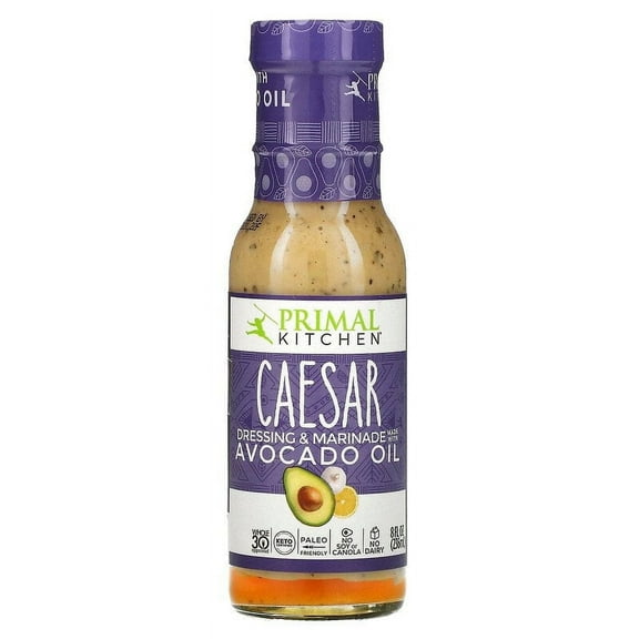 Primal Kitchen, Dressing & Marinade Made with Avocado Oil, Caesar, 8 fl oz Pack of 4