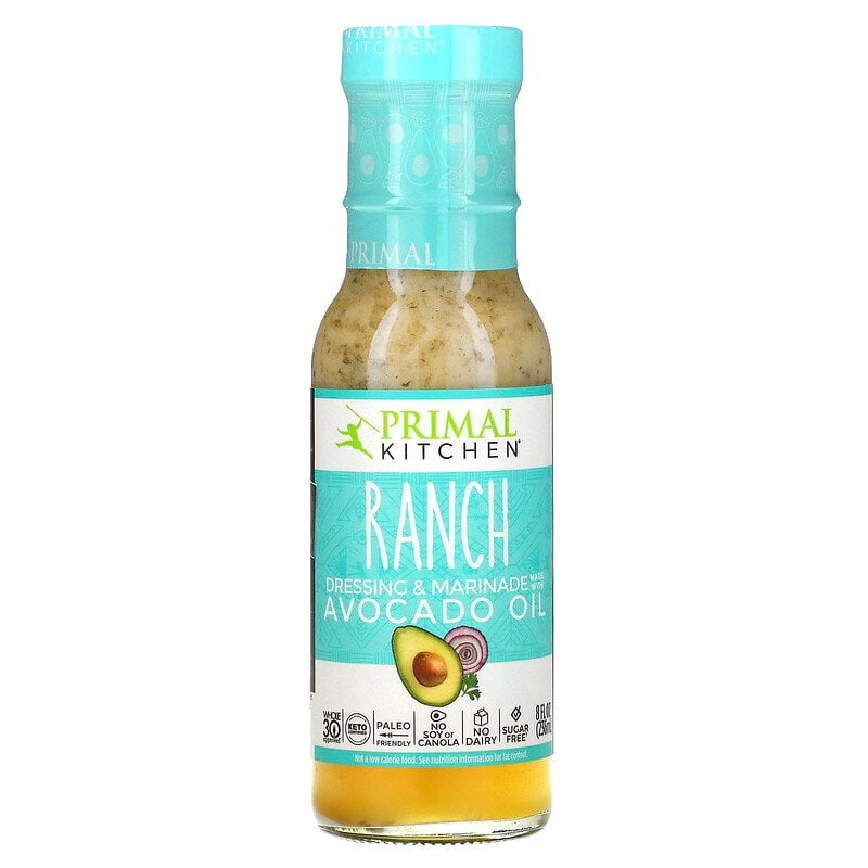 Primal Kitchen Ranch Dressing, Caesar Dressing, and Green Goddess Dressing  & Marinade, Made with Avocado Oil, 8 Fluid Ounces, Variety Pack of 3
