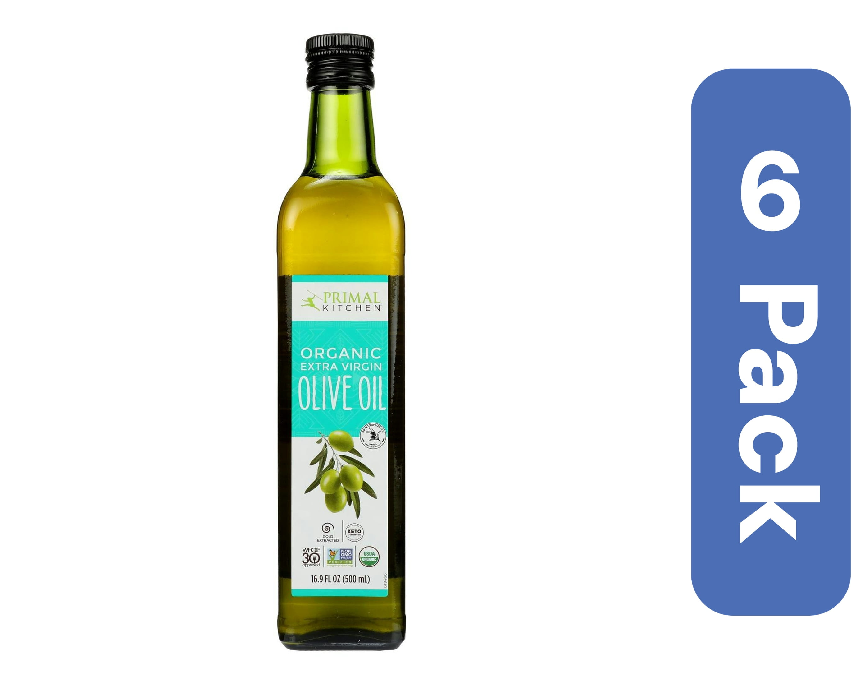 Primal Kitchen Extra Virgin Olive Oil 500 ml (Pack Of 6)