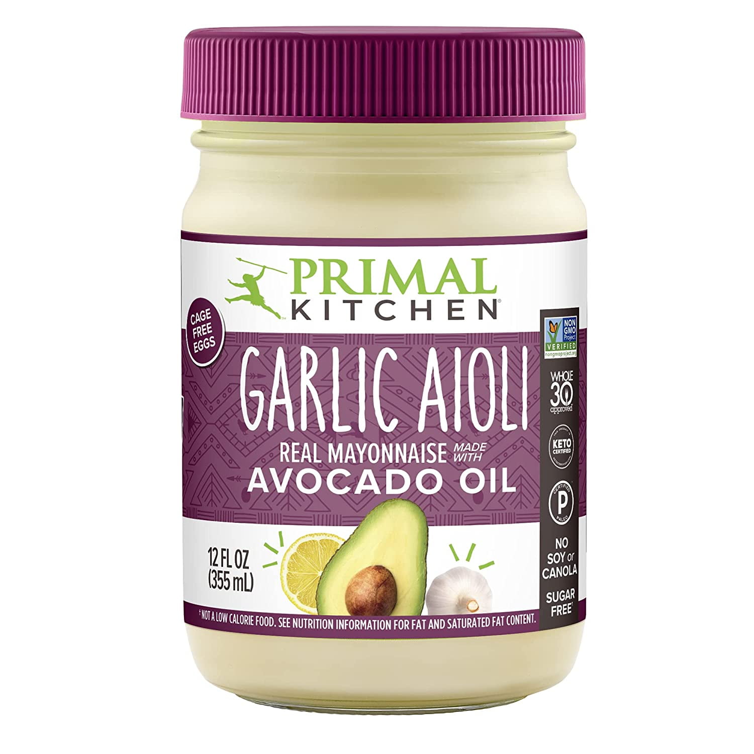 Primal Kitchen Mayo with Avocado Oil Paleo Garlic Aioli 12 fl oz