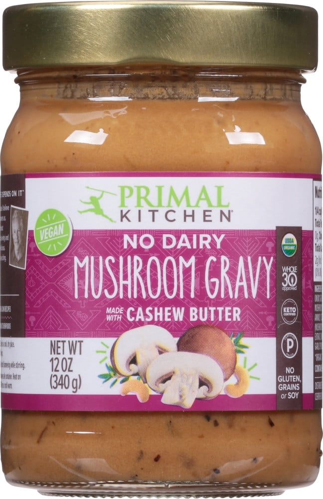 Primal Kitchen No Dairy Mushroom Gravy Made with Cashew Butter 12 oz
