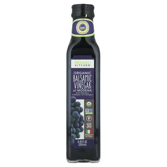 Primal Kitchen Organic Balsamic Vinegar of Modena, 8.45 fl oz (250 ml)