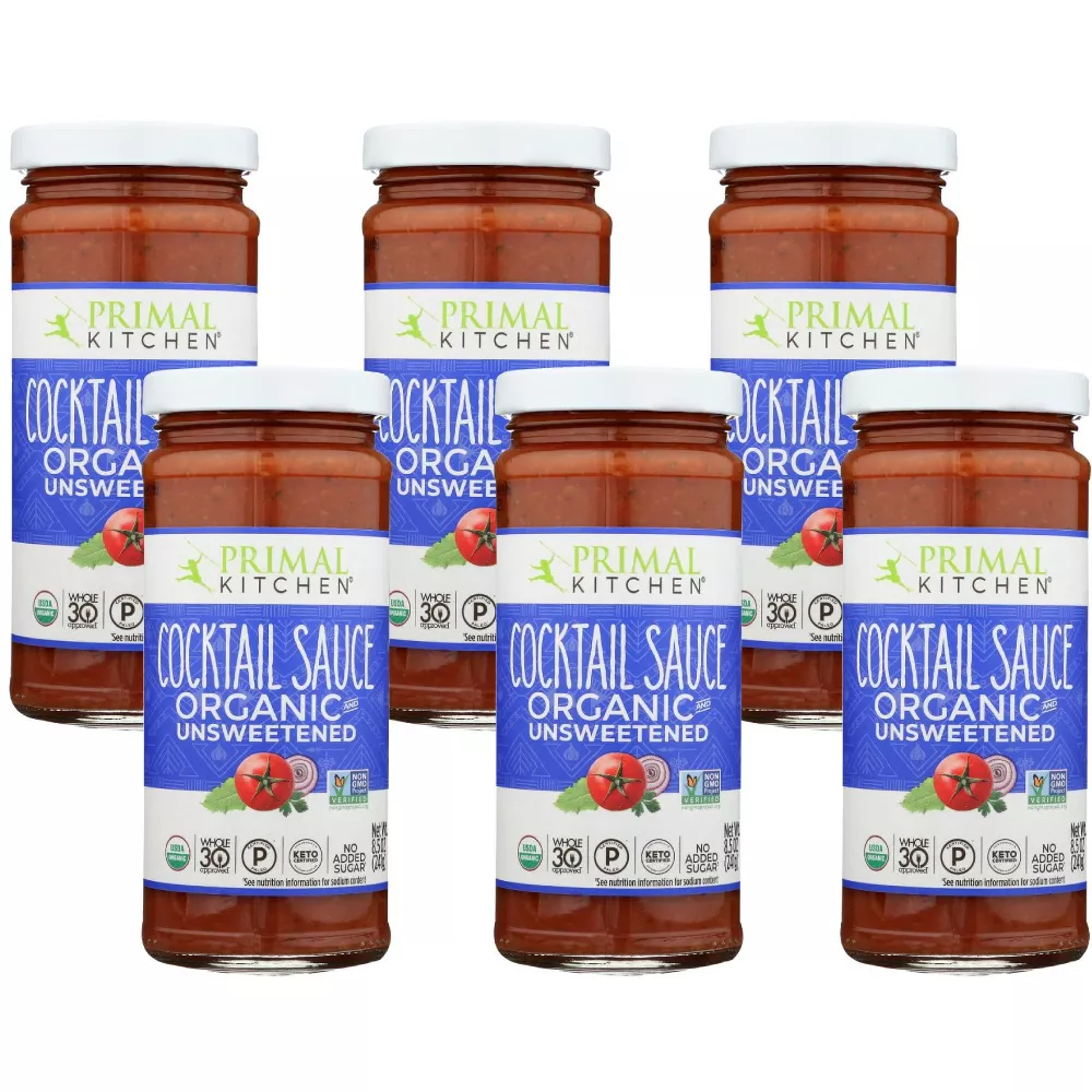 Primal Kitchen Organic Unsweetened Cocktail Sauce - Case of 6/8.5 oz