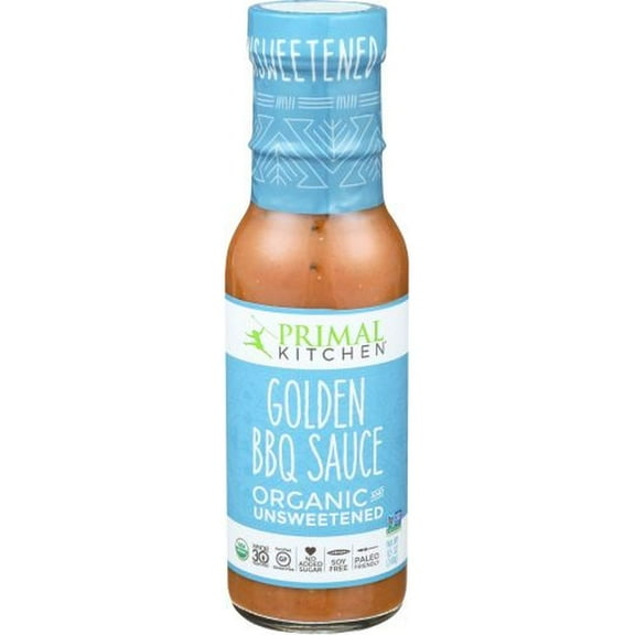 Primal Kitchen Organic and Unsweetened Golden BBQ Sauce, 8.5 Ounce -- 6 per Case.