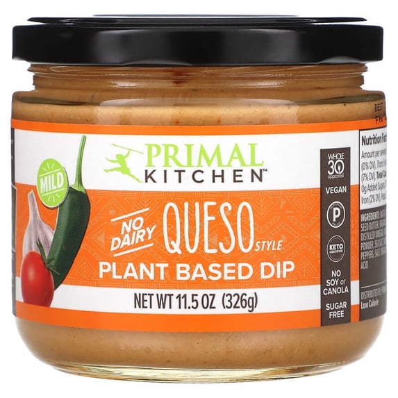 Primal Kitchen, Queso Style Plant Based Dip, Mild, 11.5 oz Pack of 2