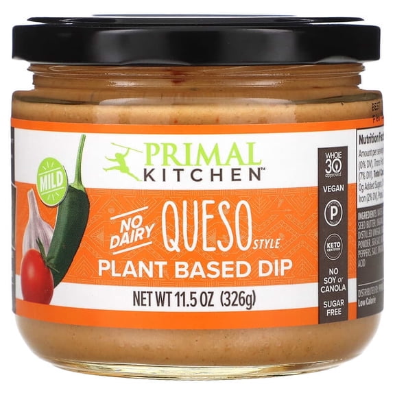 Primal Kitchen, Queso Style Plant Based Dip, Mild, 11.5 oz Pack of 2