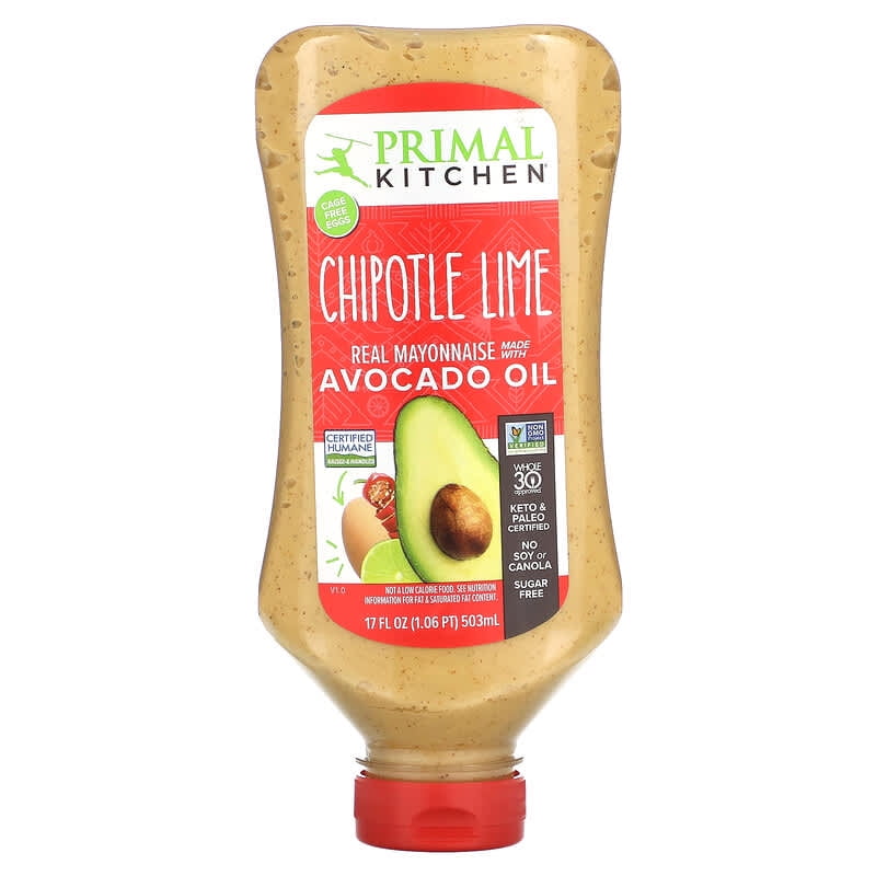 Primal Kitchen, Real Mayonnaise Made With Avocado Oil, Chipotle Lime, 17 fl oz Pack of 4