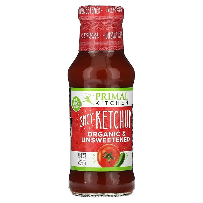 Primal Kitchen Spicy Ketchup Organic and Unsweetened 11.3 oz, 11.3 Ounce