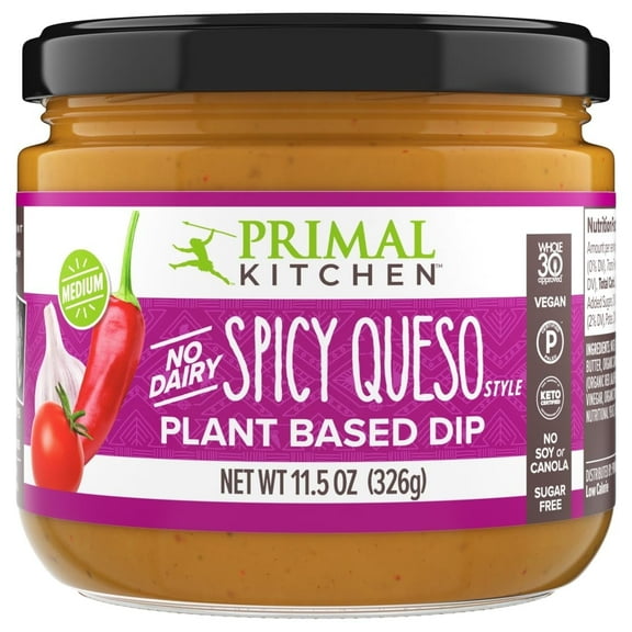 Primal Kitchen Spicy Queso Plant Based Dip - 11.5 oz Pack of 2
