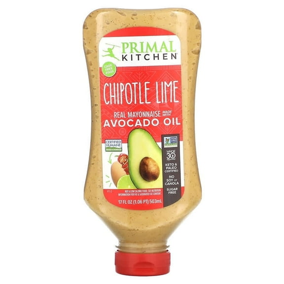 Primal Kitchen, Real Mayonnaise Made With Avocado Oil, Chipotle Lime, 17 fl oz Pack of 2