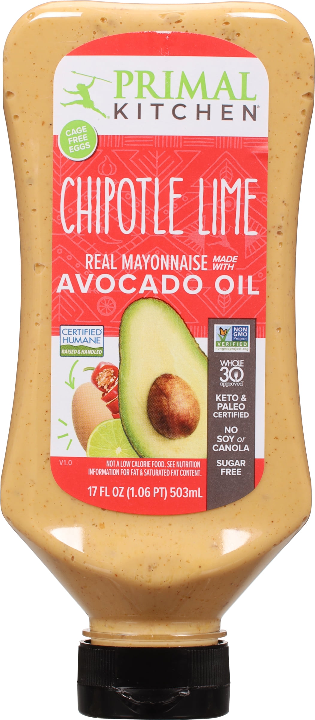 Primal Kitchen Squeeze Chipotle Lime Mayo made with Avocado Oil, 17 fl