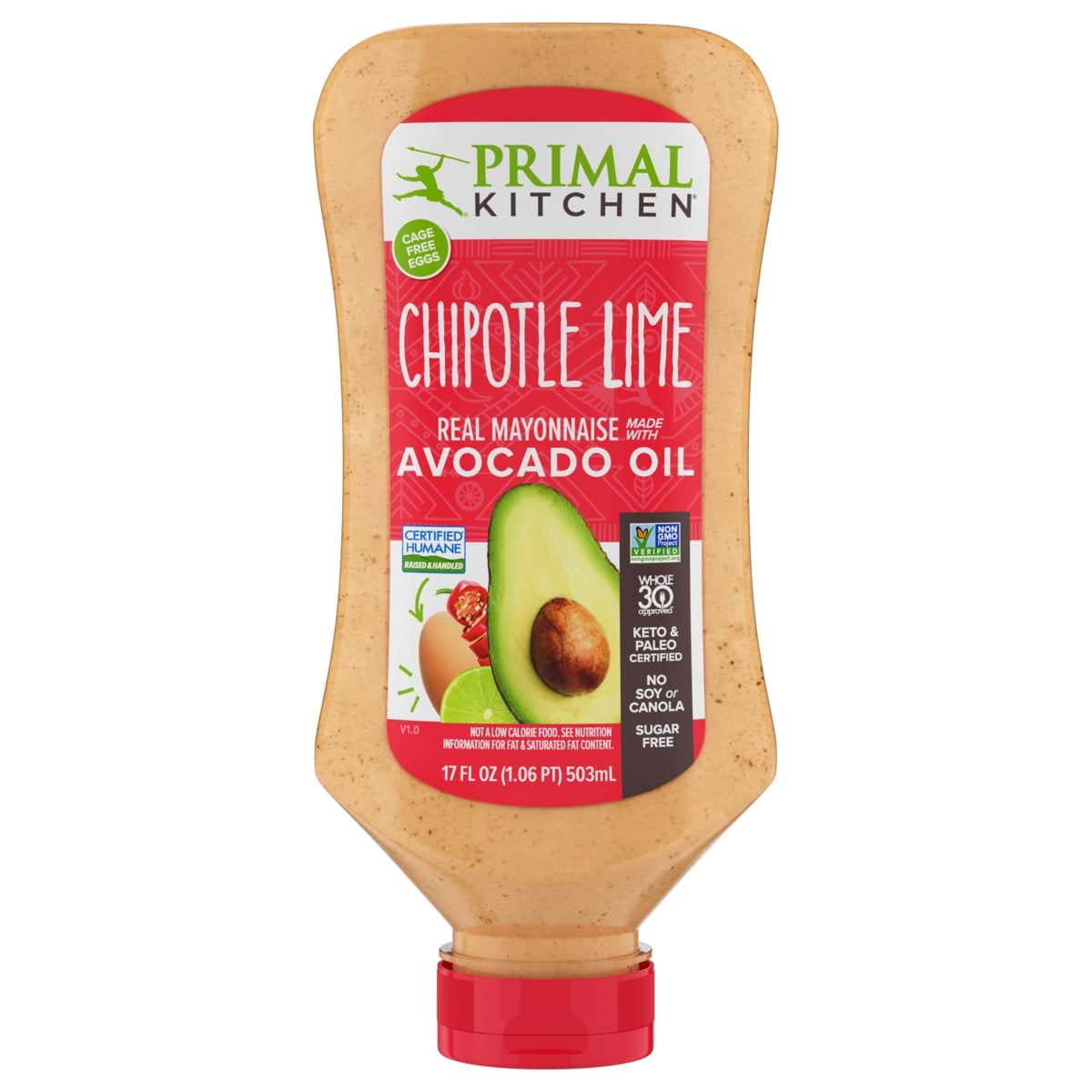 Primal Kitchen Chipotle Lime Mayonnaise Made With Avocado Oil - Case of  6/17 oz