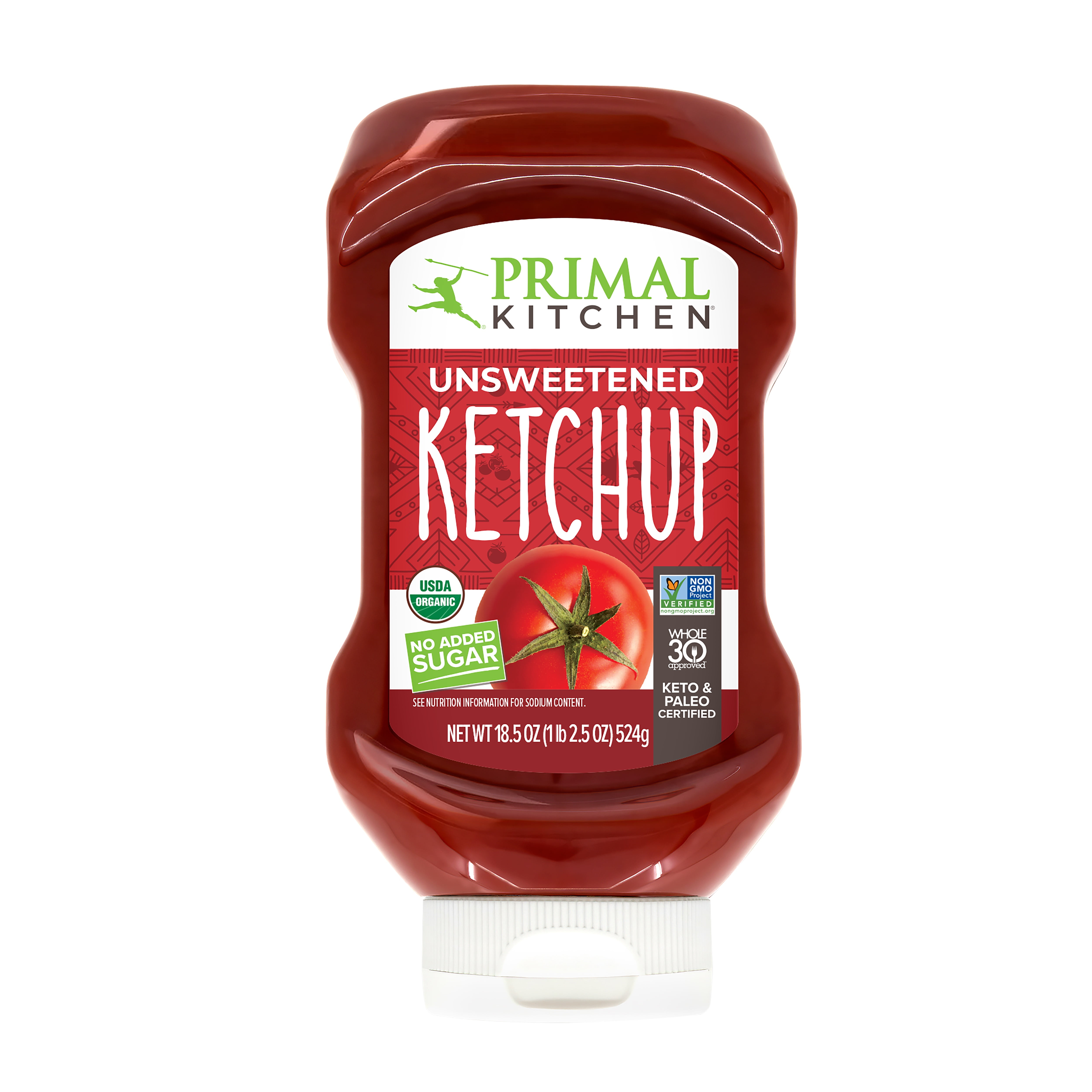 Primal Kitchen Ketchup, Unsweetened - 18.5 oz