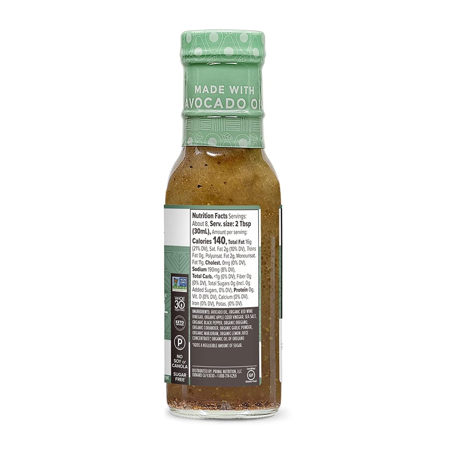 Primal Kitchen Vinaigrette & Marinade Made with Avocado Oil Greek 8 fl oz  Pack of 3 - Walmart.com