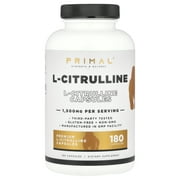 كبسولات L-Citrulline البدائية 180 كبسولة / 1500 مجم لكل حصة | ملحق L-Citrulline Premium