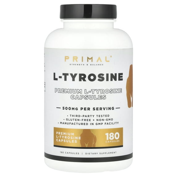 PrePrimal L-Tyrosine, 500 mg , 180 Capsules