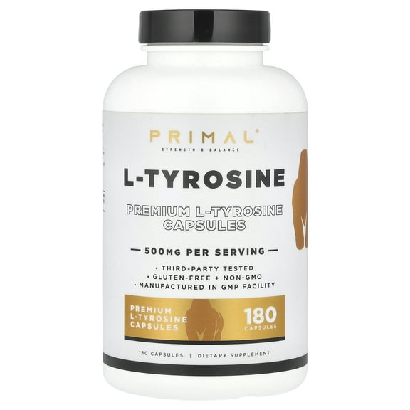 PrePrimal L-Tyrosine, 500 mg , 180 Capsules