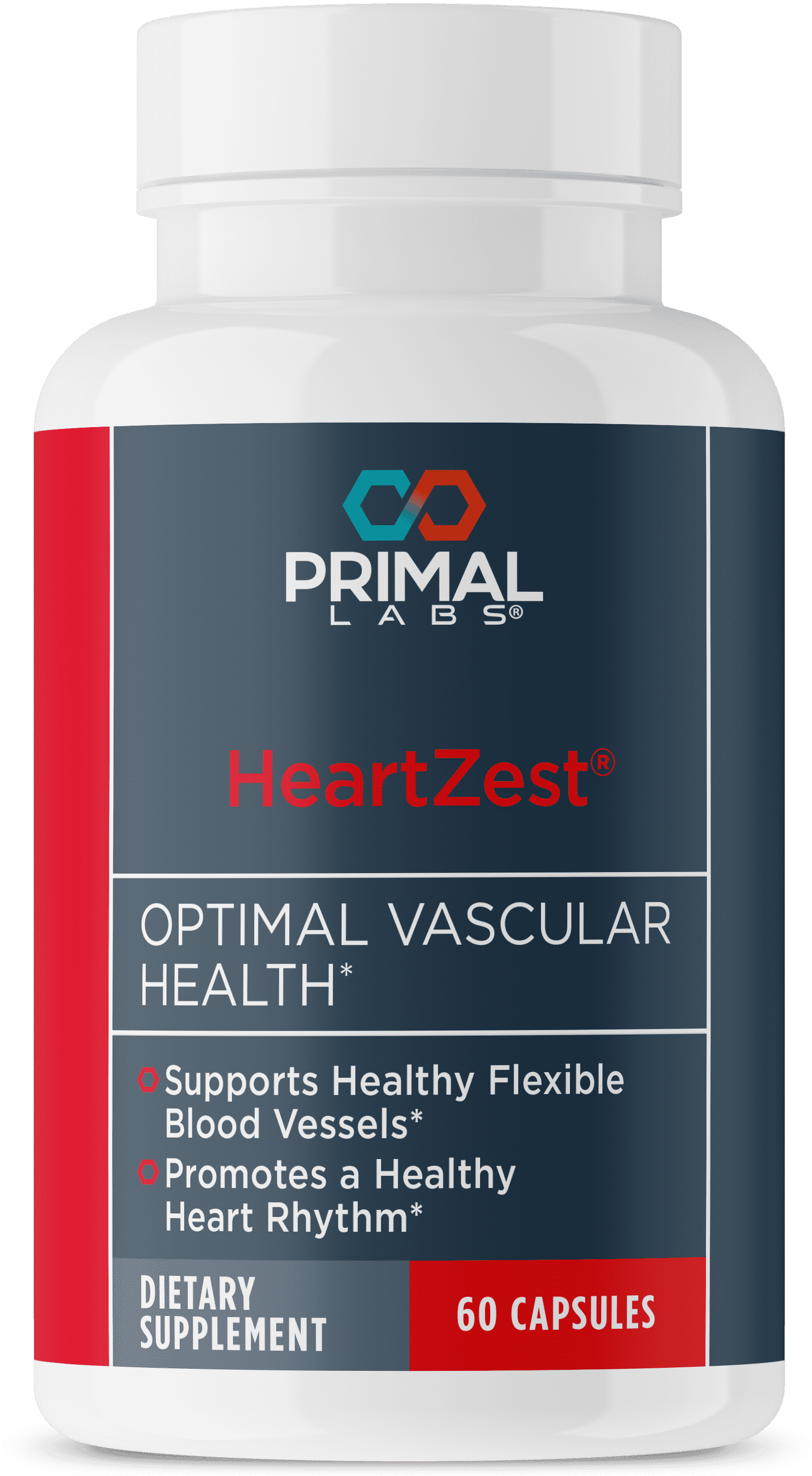 Primal Labs HeartZest - for Heart Health - Vitamin D3 & K2 Formula - 60 Capsules