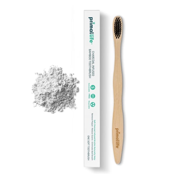 Primal Life Organics Charcoal Ion Bamboo Toothbrush