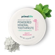 Primal Life Organics Dirty Mouth Toothpowder, Fruity Bubblegum, Travel 0.25 oz