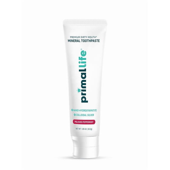 Primal Life Organics Mineral Toothpaste Peppermint, 4 oz, Daily Oral Care Paste