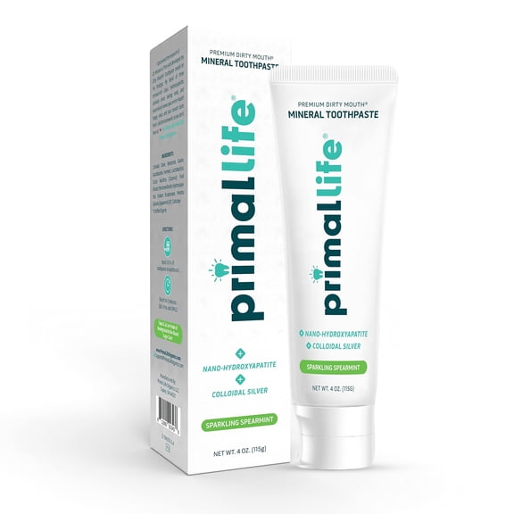 Primal Life Organics Mineral Toothpaste, Spearmint, Fluoride-Free, 4 oz