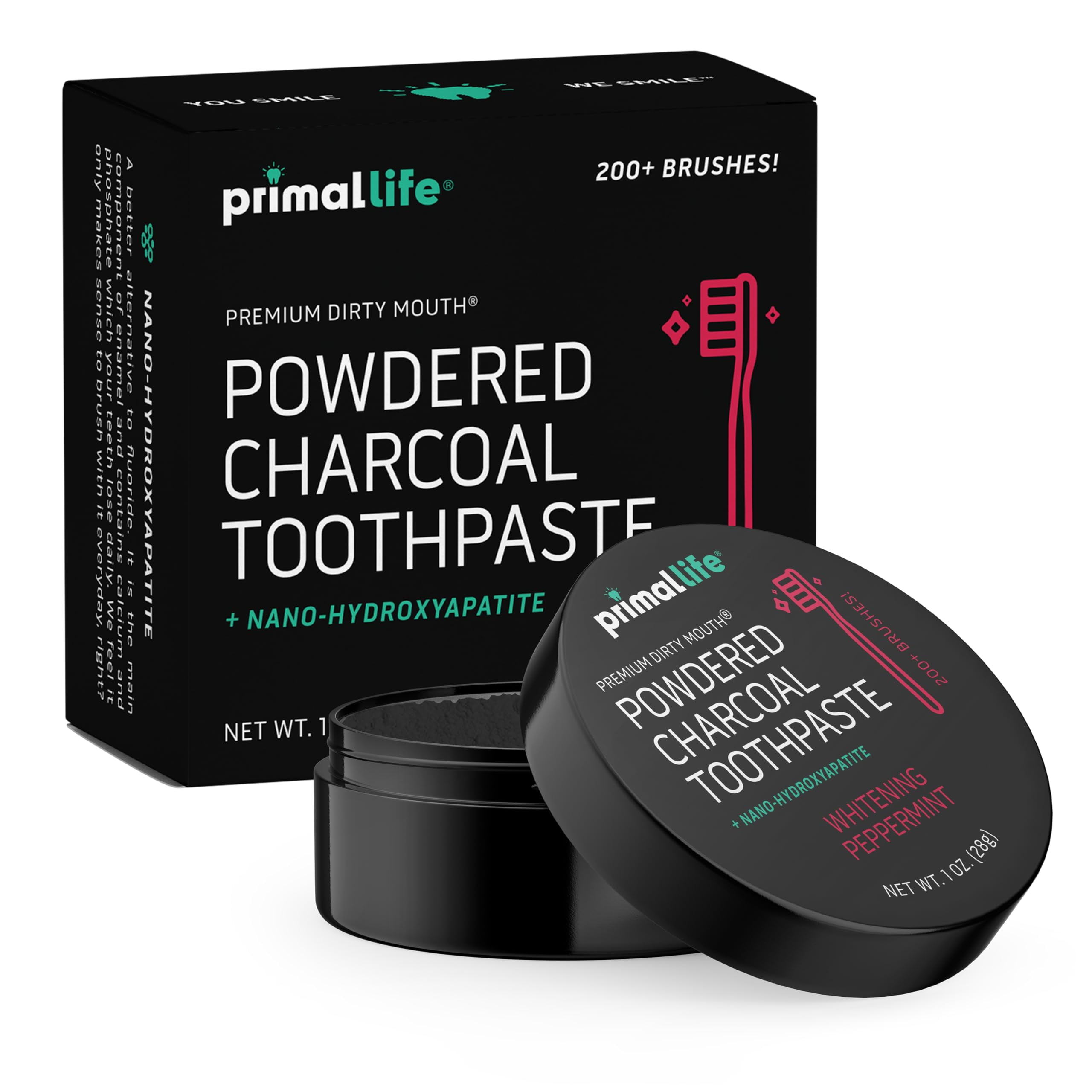 Primal Life Organics - Dirty Mouth Toothpowder, Activated Charcoal Tooth
