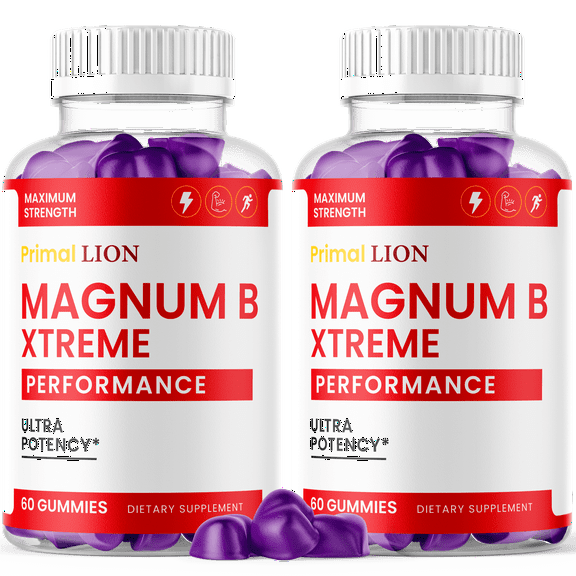 Primal Lion Magnum B Xtreme Gummies Advanced Formula All Natural Vitamin Supplement 120 Gummies