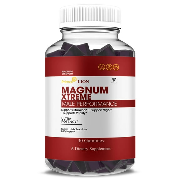 Primal Lion Magnum Extreme Performance Gummies, PrimalLion Magnum Xtreme Advanced Performance Formula (1 Month Supply)