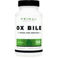 thumbnail image 1 of Primal Ox Bile (120 Capsules, 500 MG per Serving) - Gluten-Free, Non-GMO, Third-Party Tested, 1 of 5