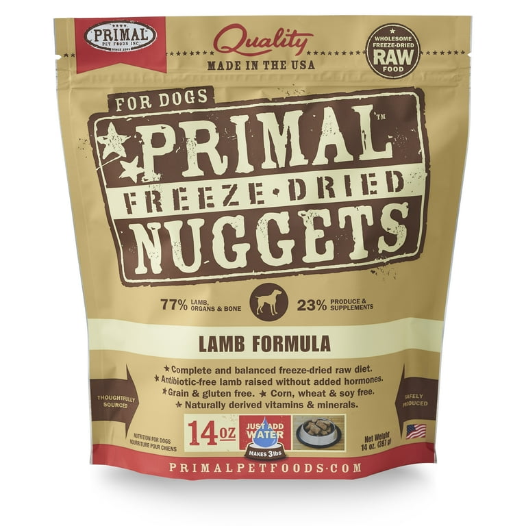 Primal Pet Foods Nuggets Grain Free Lamb Formula Freeze Dried Dog