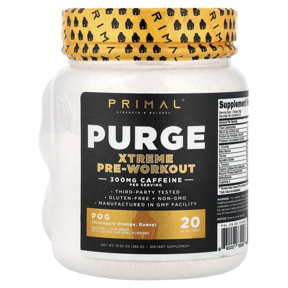 PrePrimal Purge, Xtreme Pre-Workout, POG (Pineapple, Orange, Guava), 12.93 oz (362 g)