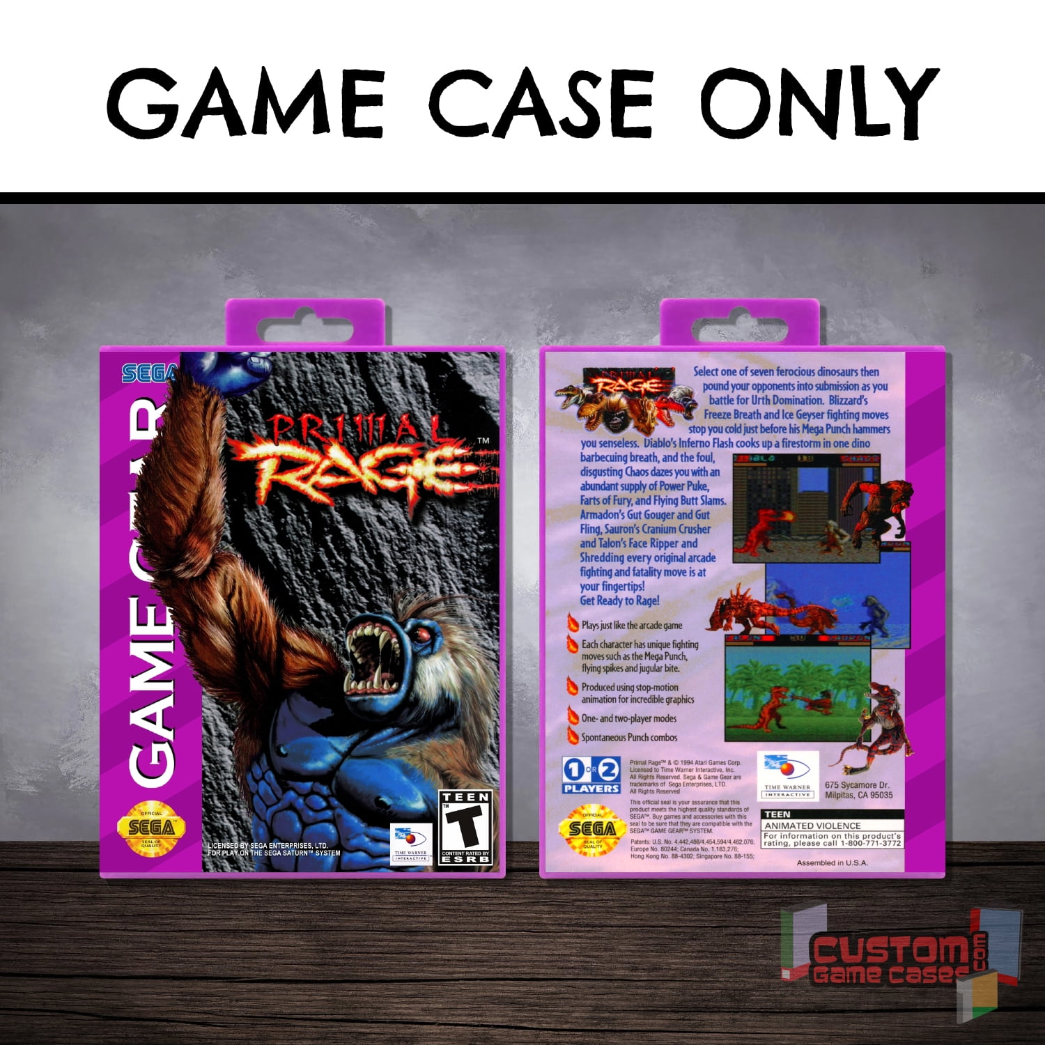 Primal Rage (SGGP) Sega Game Gear Game Case Only No Game