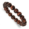 thumbnail image 1 of Primal Red Tiger's Eye Agate Beaded Stretch Bracelet, 1 of 4