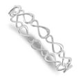 thumbnail image 1 of Primal Silver Sterling Silver 0.01 Cttw Diamond Infinity Symbol Bangle, 1 of 4