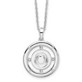 thumbnail image 1 of Primal Silver Sterling Silver 0.025 Cttw Diamond Initial O Necklace, 1 of 4