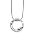 thumbnail image 1 of Primal Silver Sterling Silver 0.03 Cttw Diamond Single Ring Necklace, 1 of 5