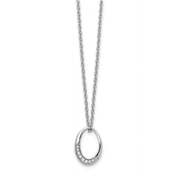 Primal Silver Sterling Silver 0.05 Cttw Diamond 2-inch Extension Necklace