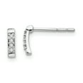 thumbnail image 1 of Primal Silver Sterling Silver 0.05 Cttw Diamond Post Earrings, 1 of 5