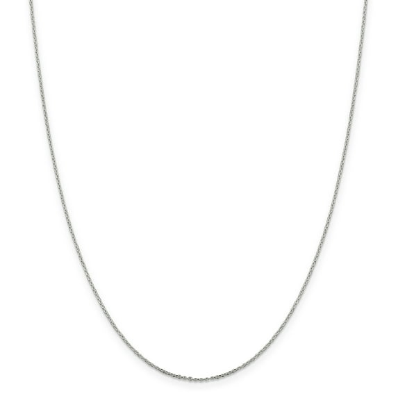 Primal Silver Sterling Silver 0.95mm Diamond-cut Forzantina Cable Chain