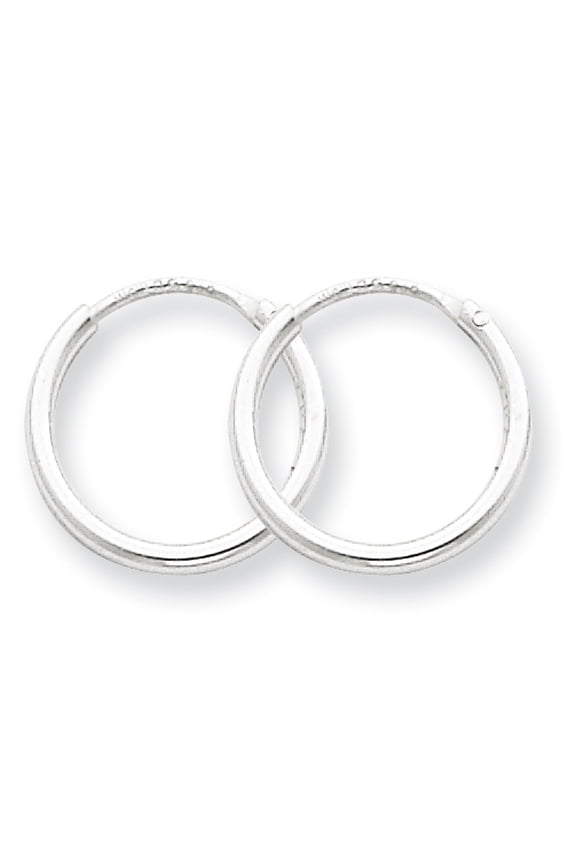 Sterling Silver 1.3mm Hoop Earrings