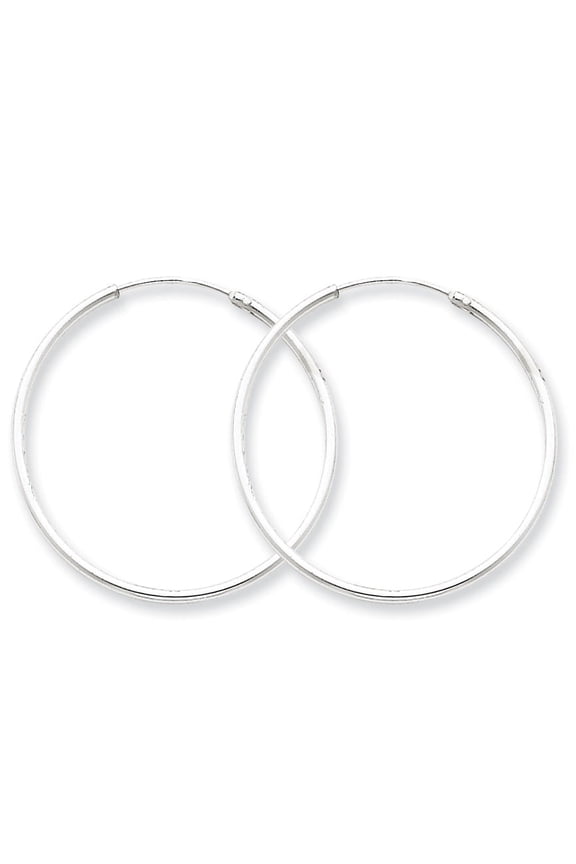 Sterling Silver 1.3mm Hoop Earrings
